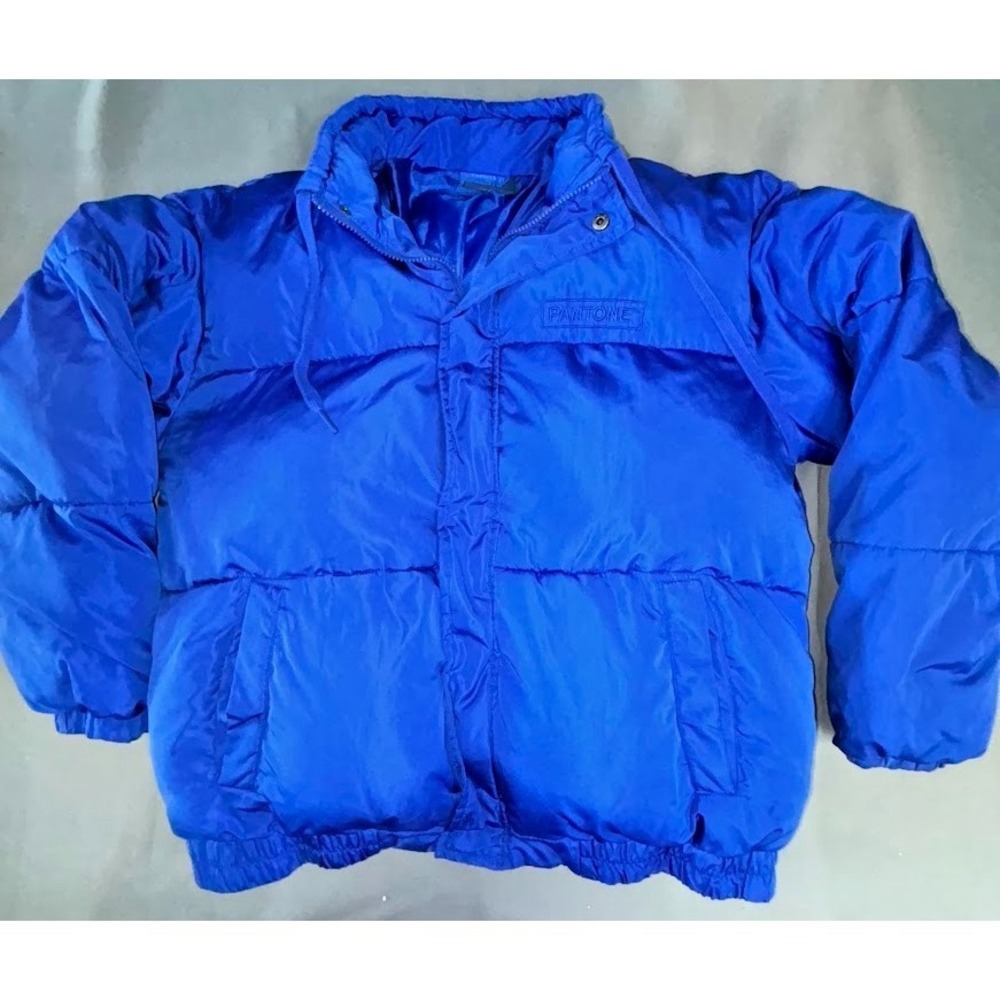 Pantone x Forever 21 Royal Blue Puffer Coat XL‎ Gorpcore Minimalist Unisex